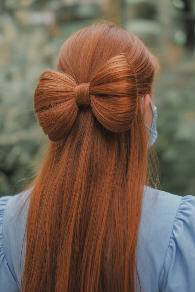 Half-Up Bow Bun
