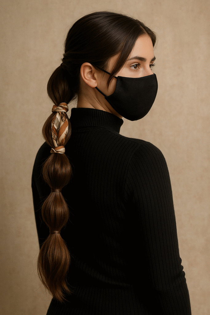 Low Bubble Pony with Scarf Tails
