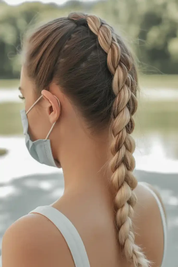 Rope Braid Low Ponytail