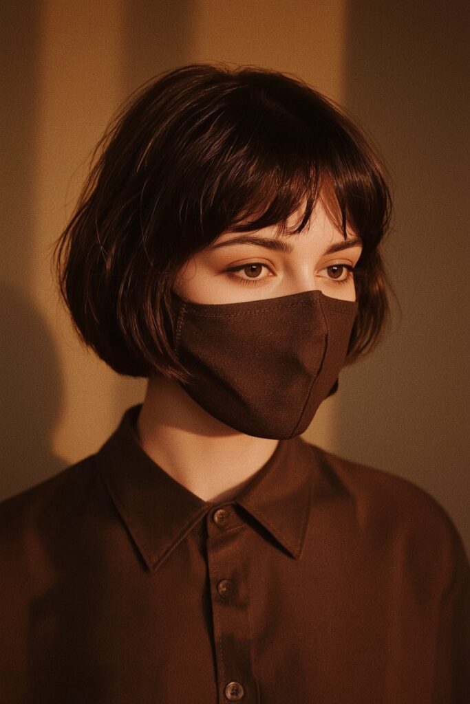 Retro-Inspired Flipped Bob with Rounded Bangs