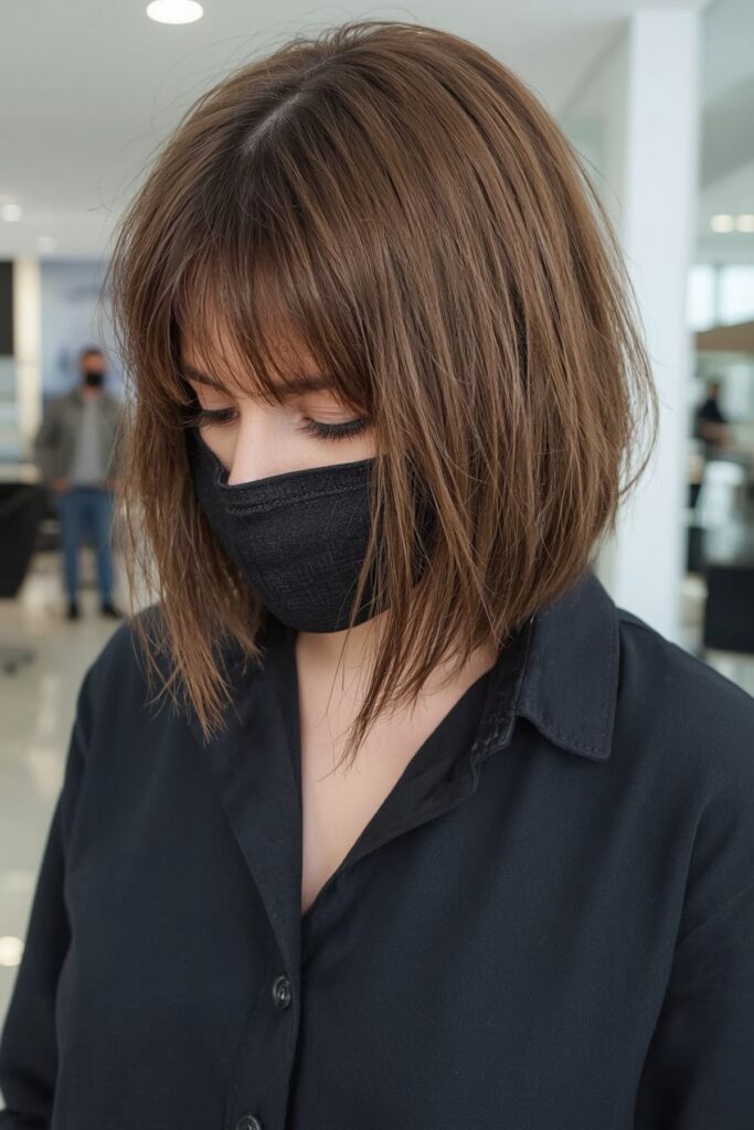 Polished Graduated Bob with Cropped Bangs