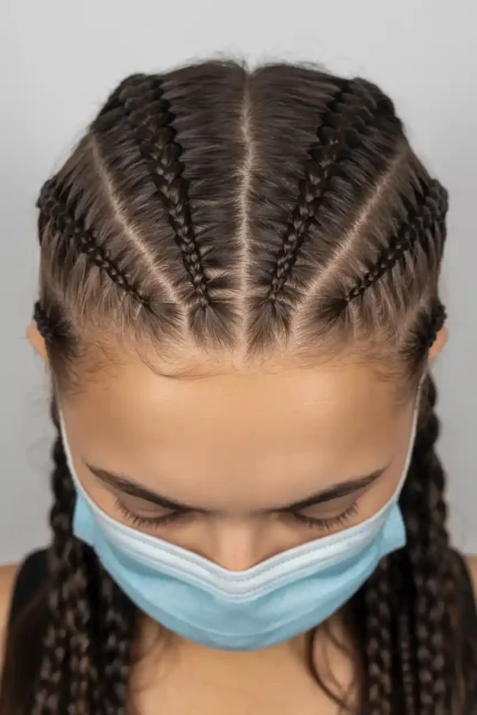 Double Dutch Braids into a Single Ponytail