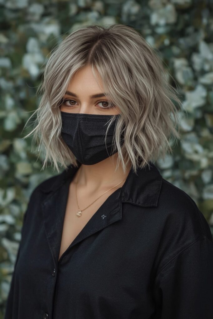 Razor-Cut Bob with Tousled Movement