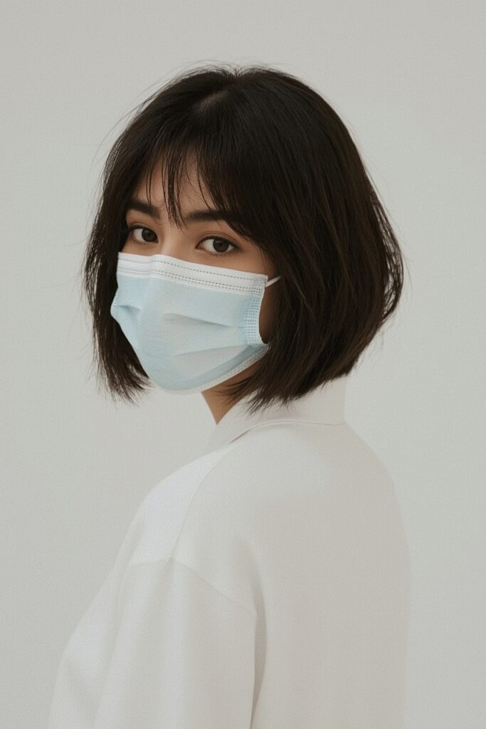Bob with See-Through Korean-Style Bangs
