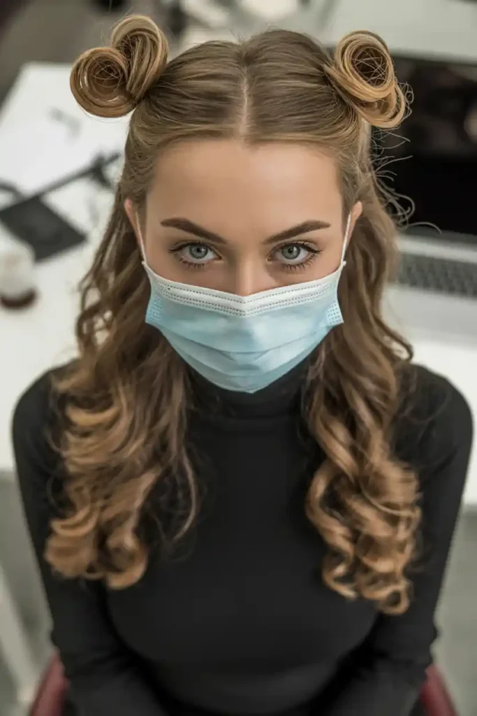 Twisted Half-Up Crown with Soft Waves