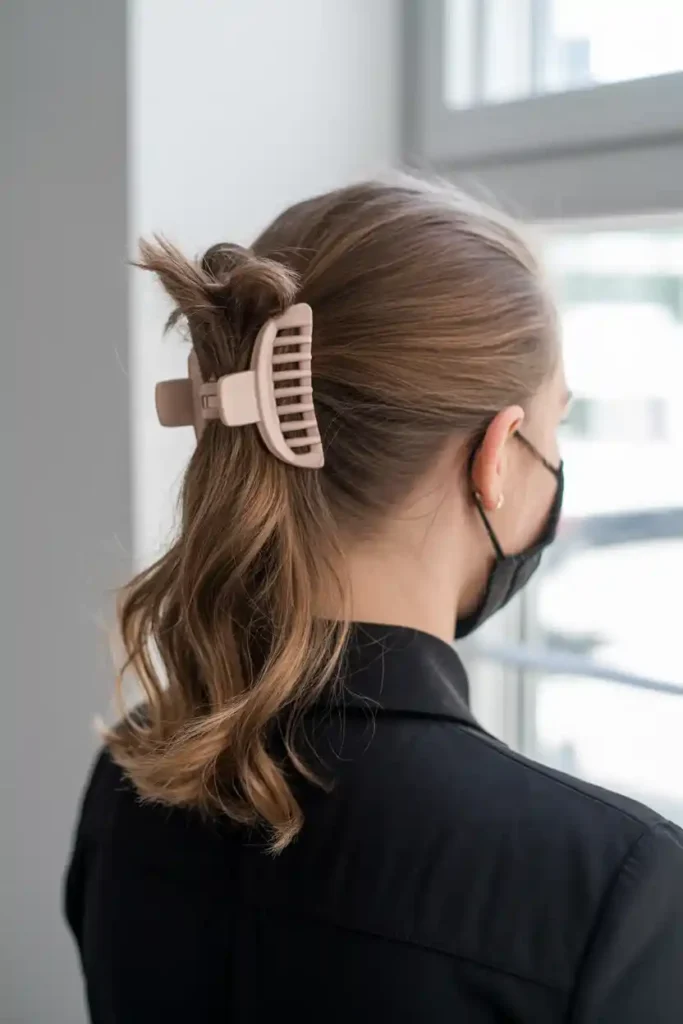 Half-Up Claw Clip Twist
