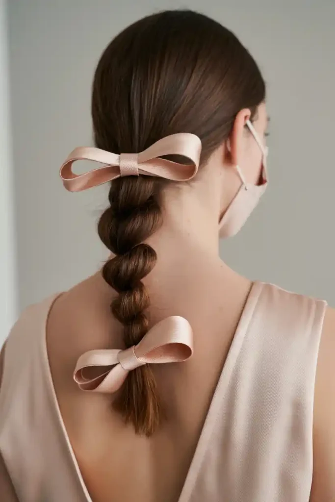 Twisted Ponytail Bow-Back