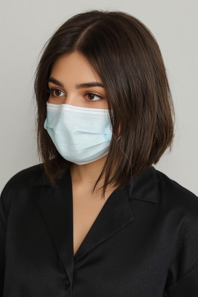 Sleek Layered Bob with Middle Part