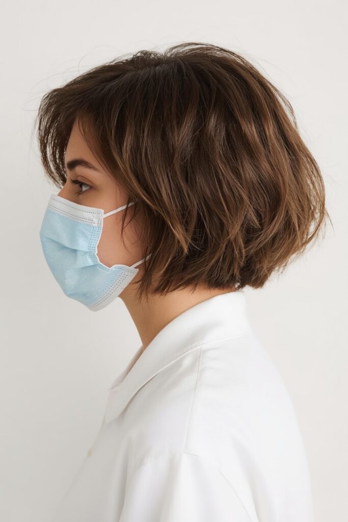 Short Bob with Tucked-In Back Layers