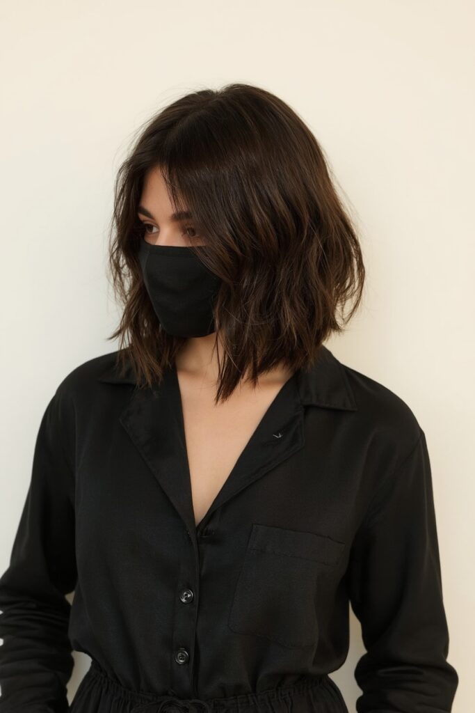 Layered Bob with Asymmetrical Front
