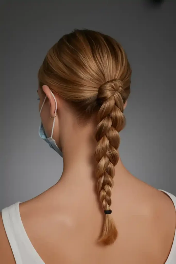 Minimalist French Braid into Bun