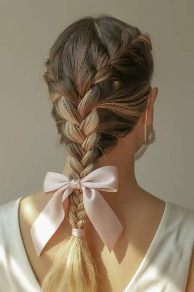 Waterfall Braid With Bow Finish