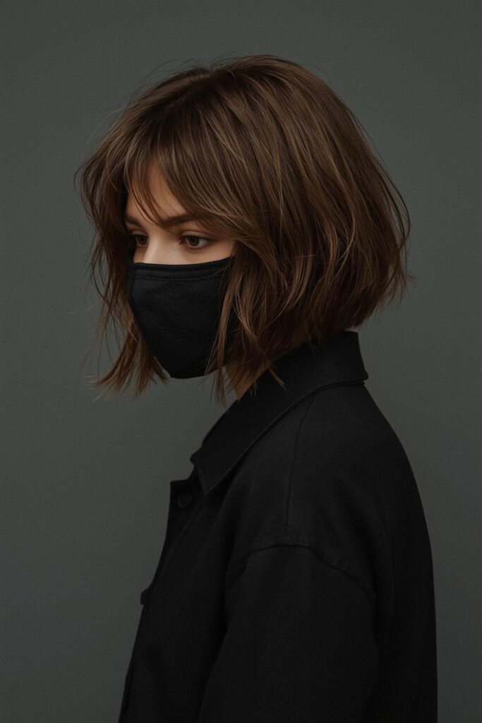 Wedge Bob with Rounded Baby Fringe