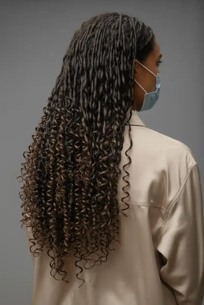 Waist-Length Spiral Perm