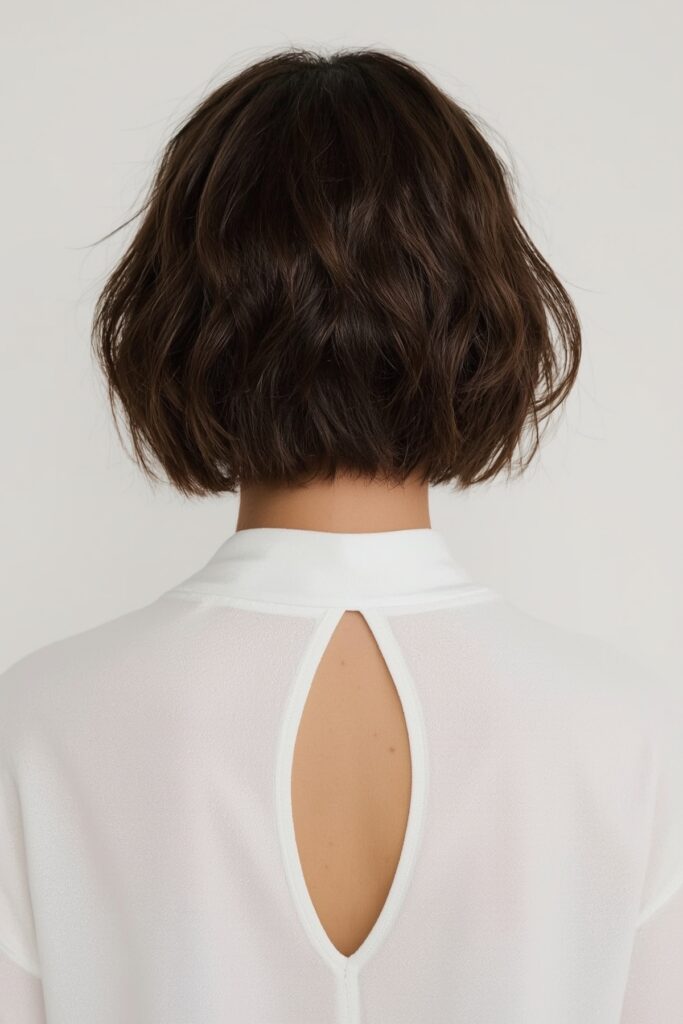 Bob with V-Cut Layers at the Back