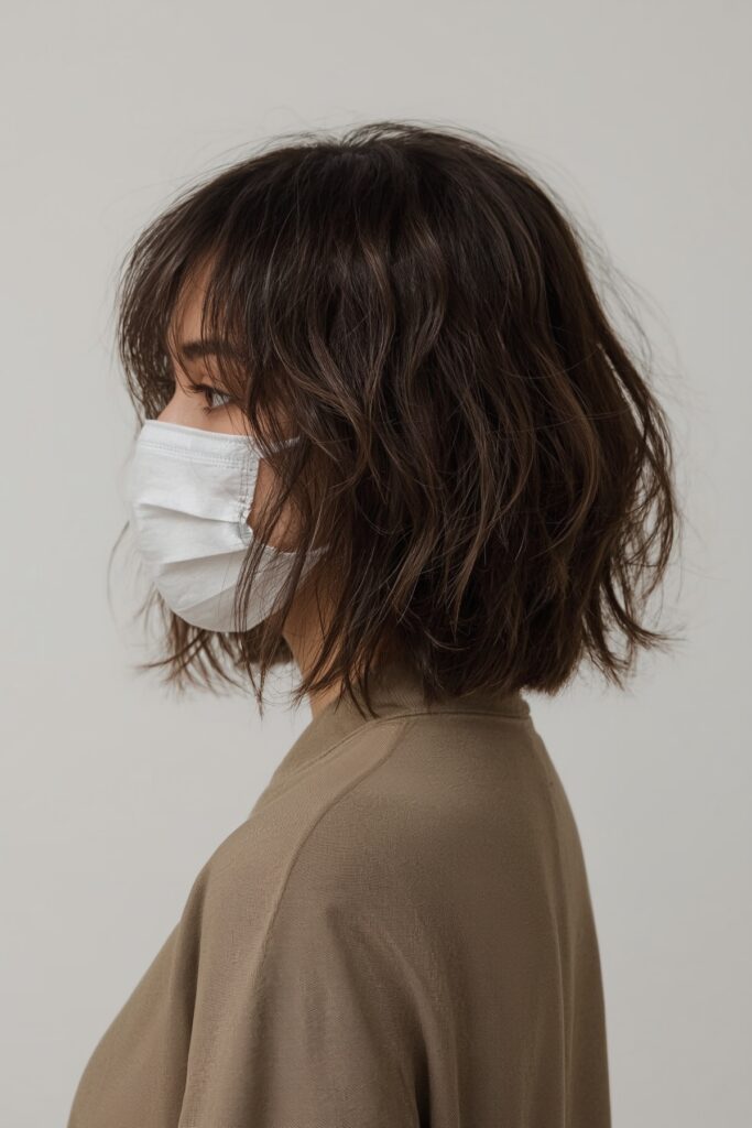 Layered Chin-Length Bob with Wispy Bangs