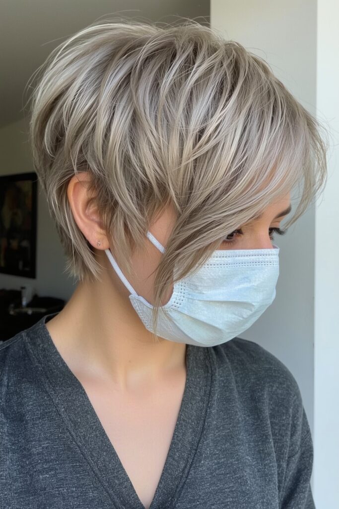  Long Top Pixie Bob with Feathered Sides
