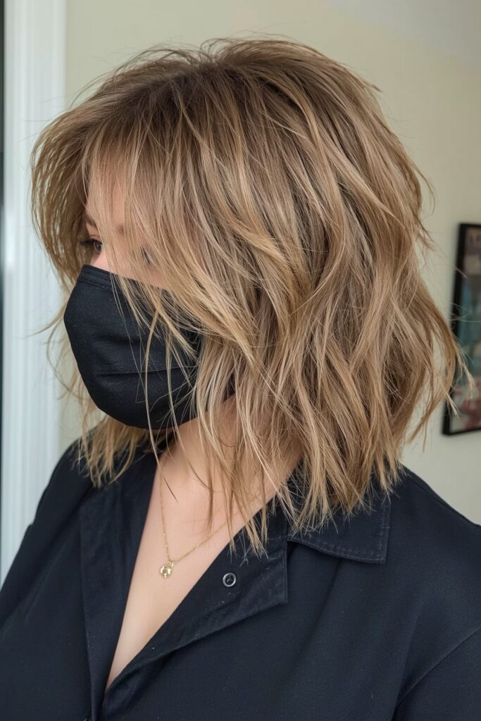 Layered Shag with Side Part