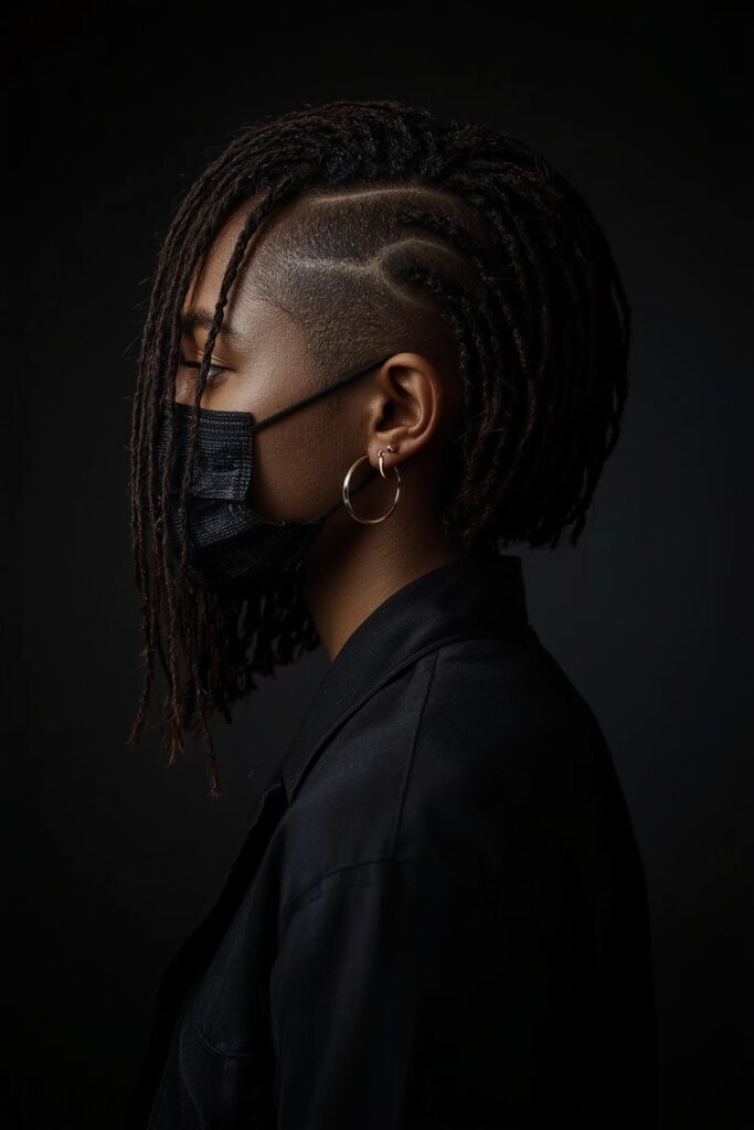 Side Shaved Bob Braids
