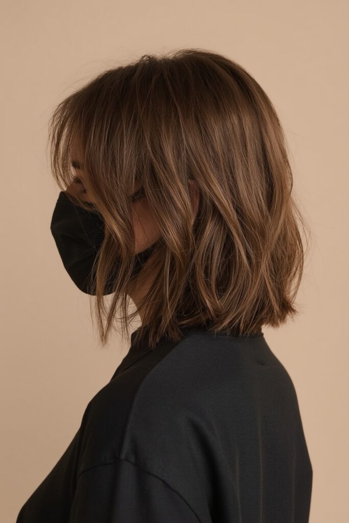 Soft Lob with Subtle Face Framing
