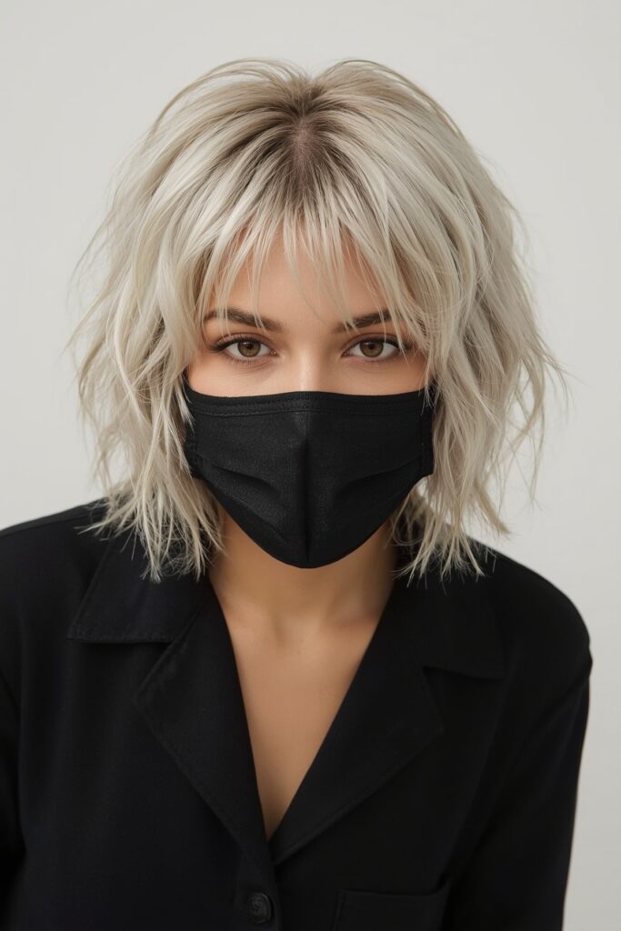 Modern Mullet-Inspired Shag Bob