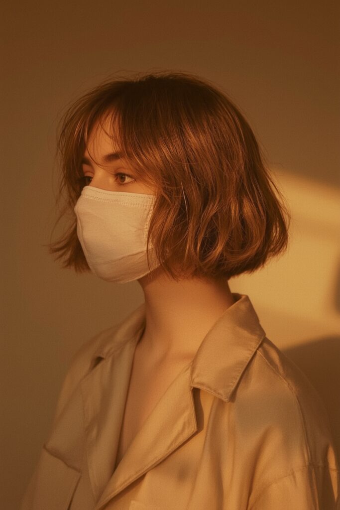 Short Bob with Warm Butterscotch Tones
