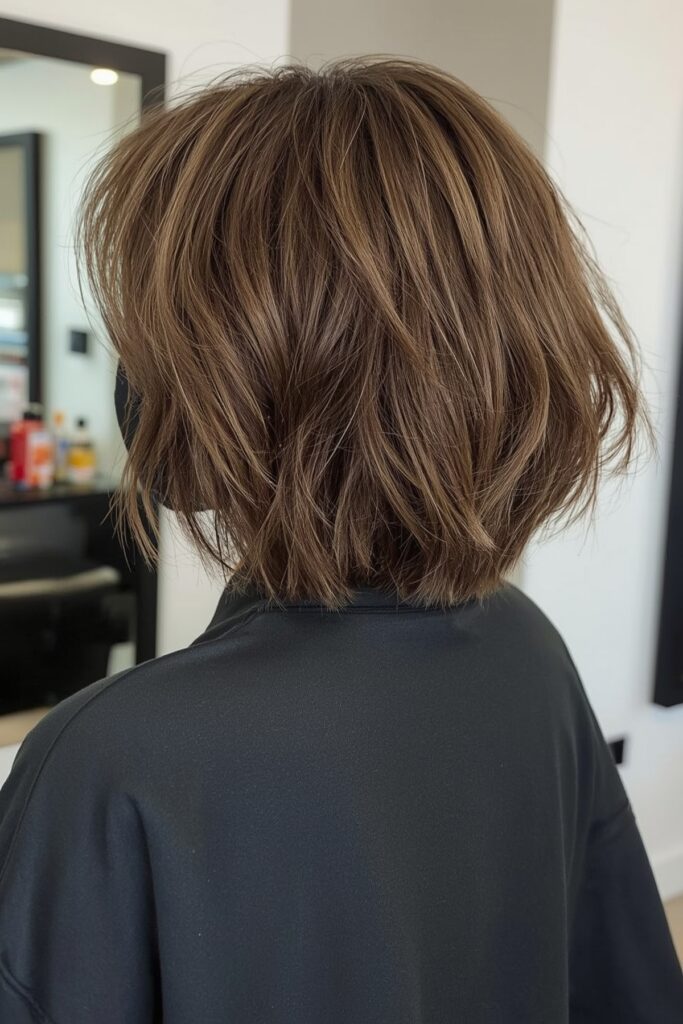 Graduated Bob with Shaggy Crown