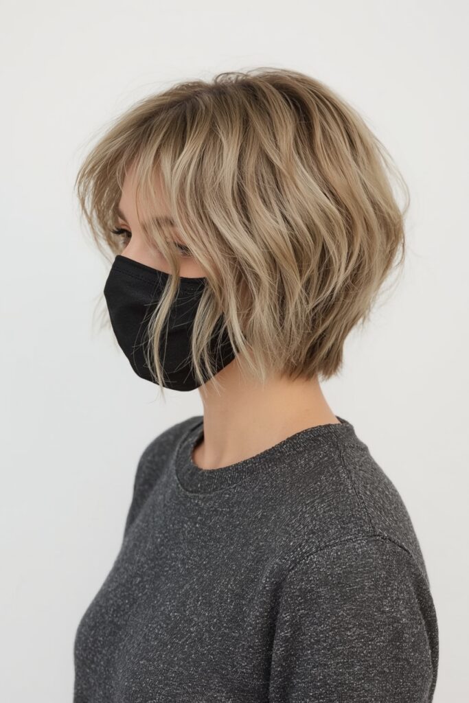 Wavy Pixie Bob with Tucked-In Ends
