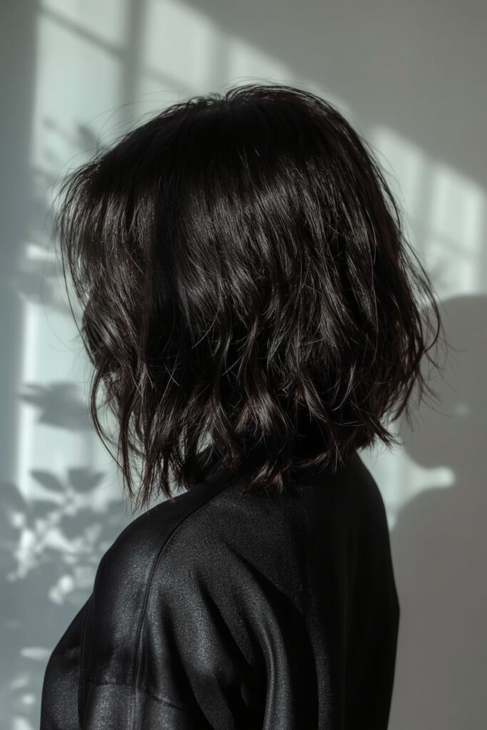 Side-Parted Collarbone Cut
