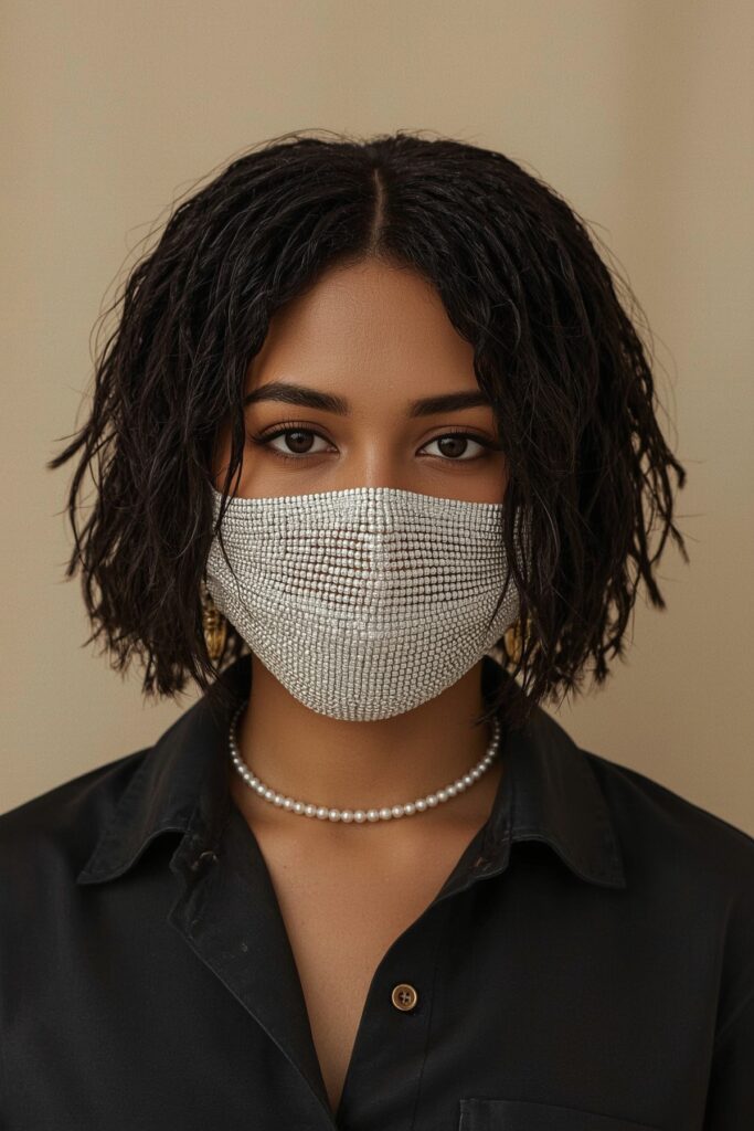 Tribal Bead-Heavy Short Bob