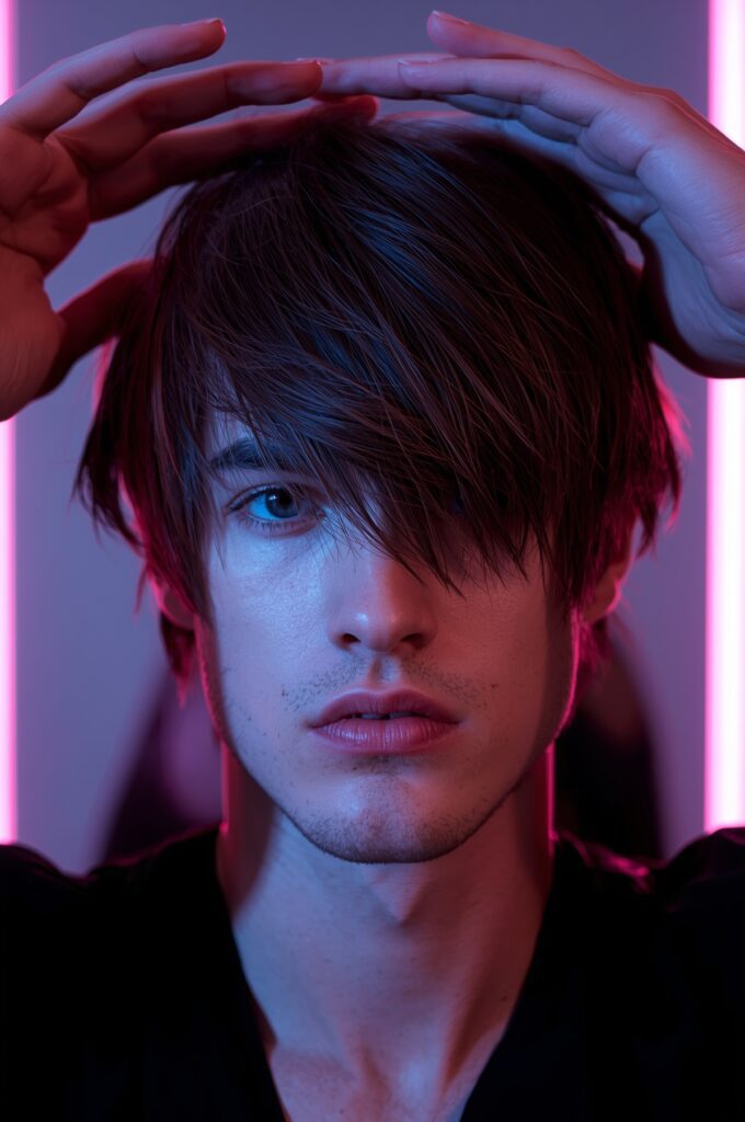 Side Part with Angular Fringe


