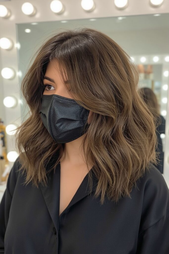 Side-Parted Blowout Lob