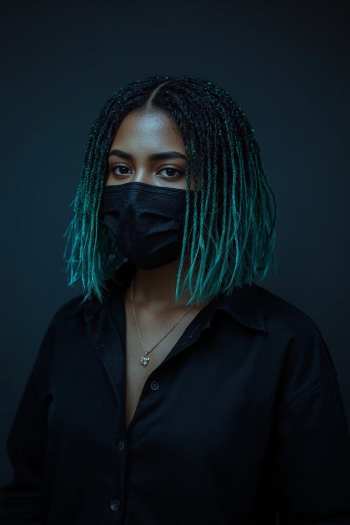 Peekaboo Color Braided Bob