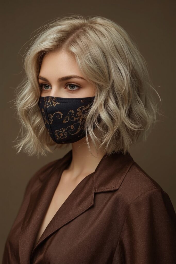 Retro Finger Wave Bob in Light Blonde
