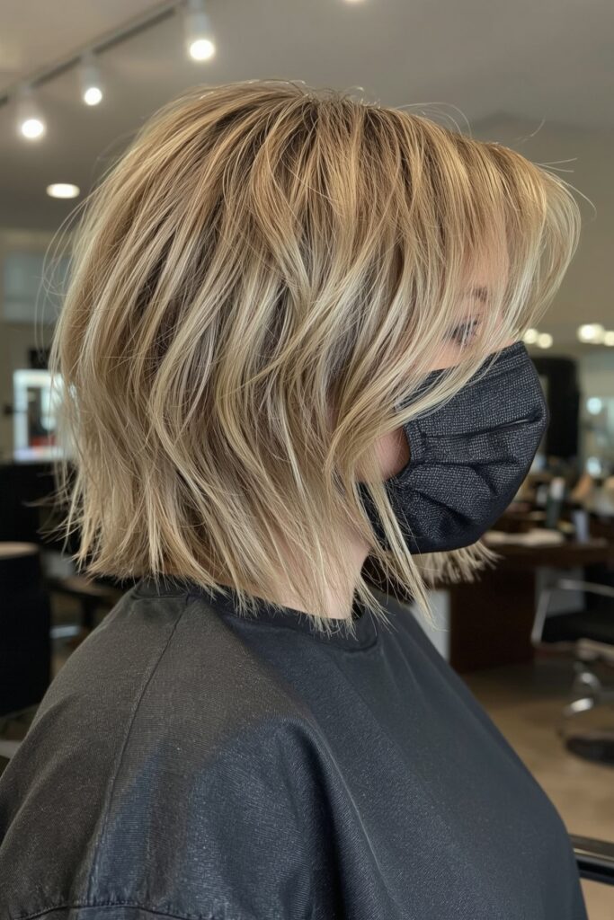 Inverted Bob in Pale Mocha Blonde
