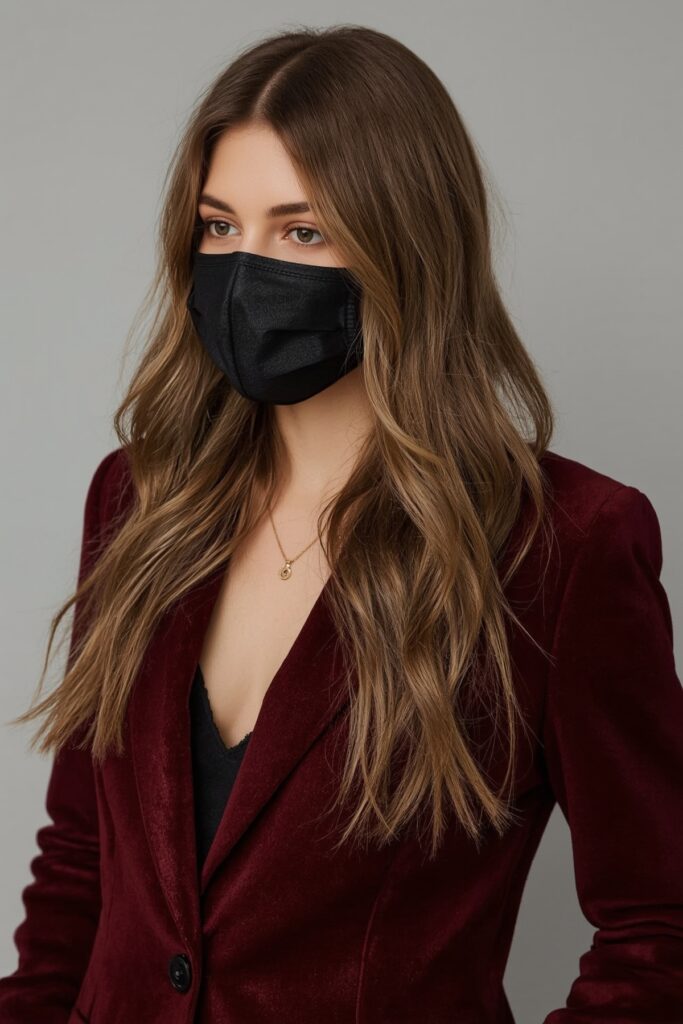 Deep Side Part with Sculpted Layers
