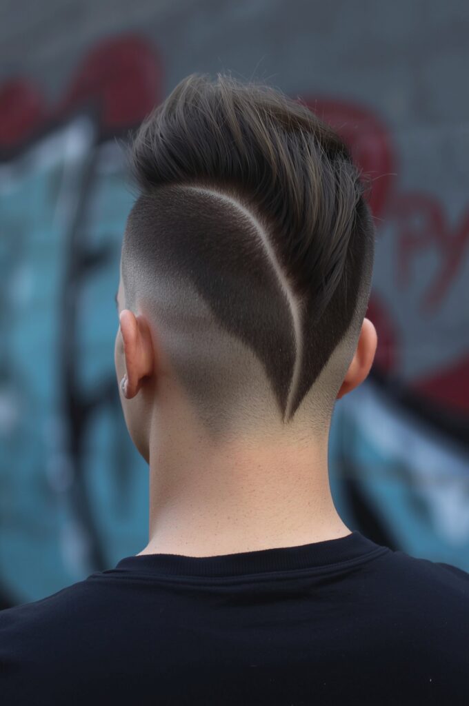 Side Part Faux Hawk
