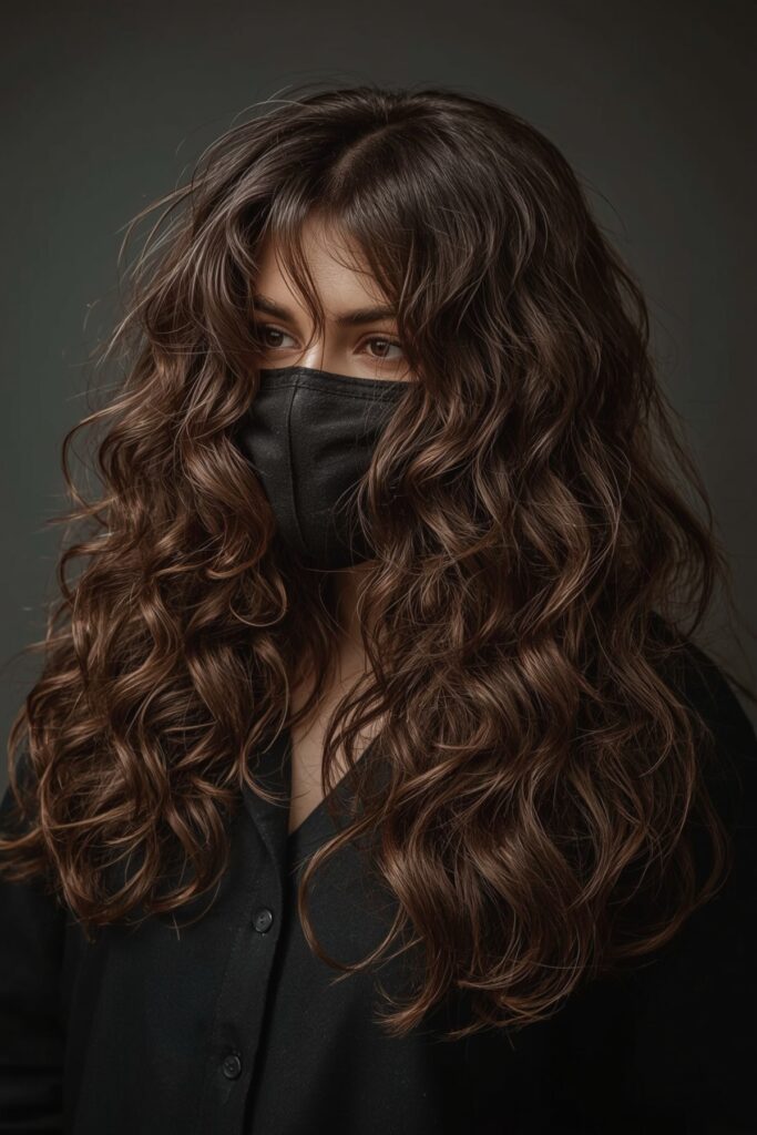 Side-Swept Long Curls