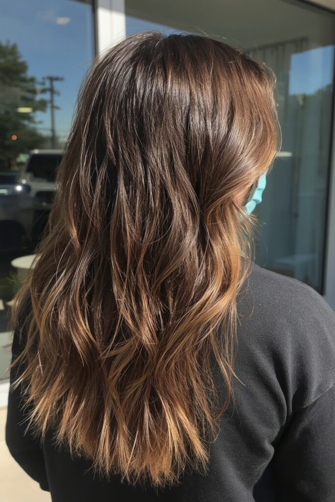 Tapered Ends with Shadow Root Color