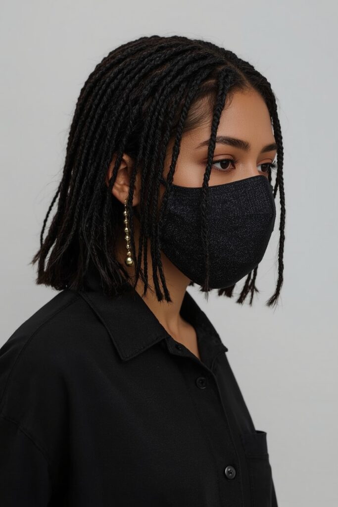 Layered Bob Braids with Beads