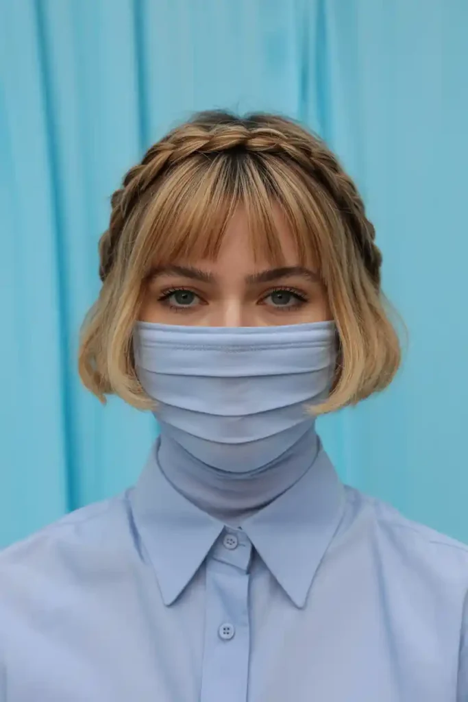 Short Bob with Braided Bangs