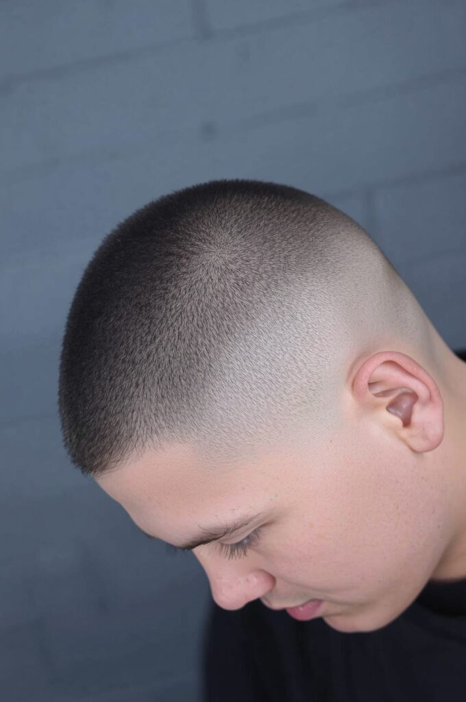 Side Parted Buzz Cut Fade

