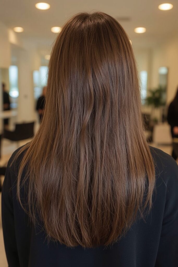 V-Cut Long Hair with Side Layers