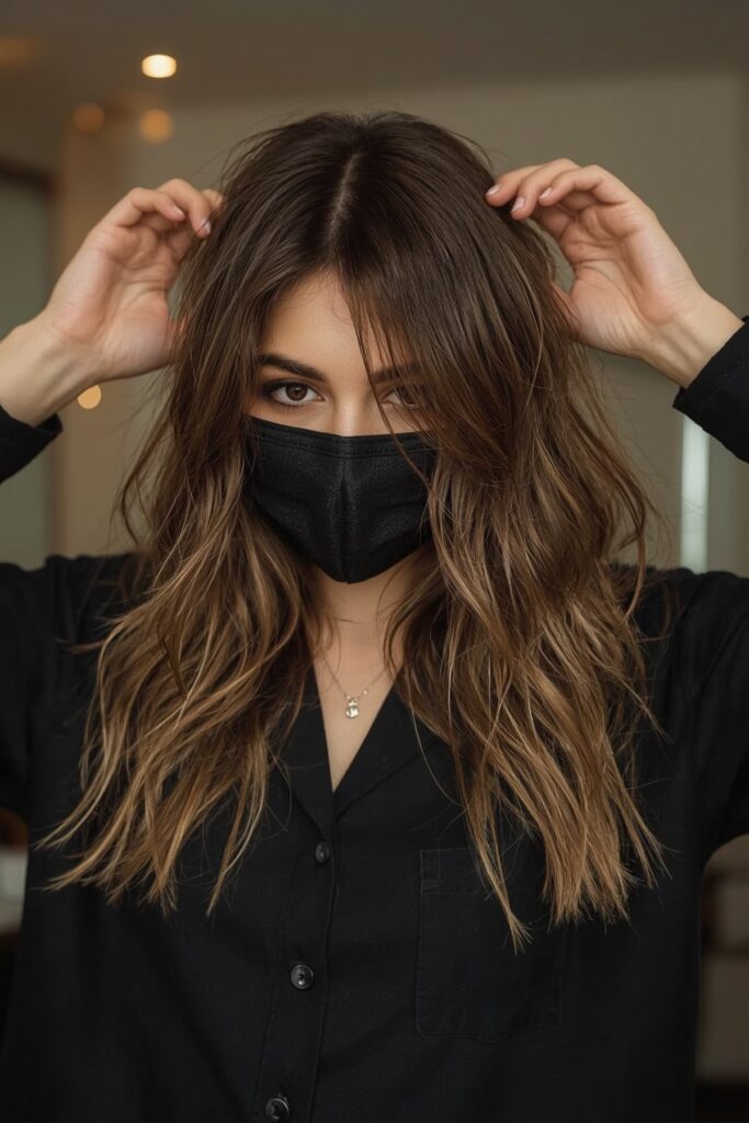 Butterfly-Inspired Long Cut with Curled Ends
