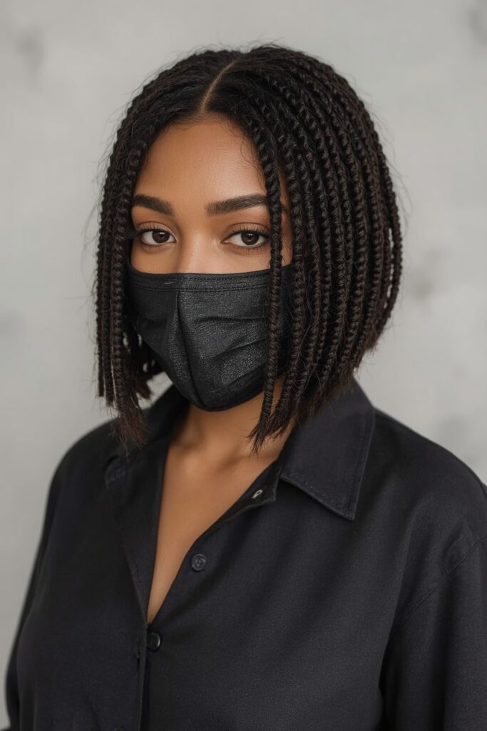 Mixed Size Braided Bob