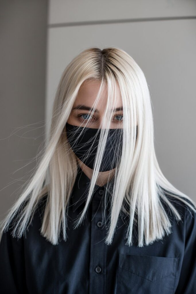 Sleek Straight Look with Middle Part
