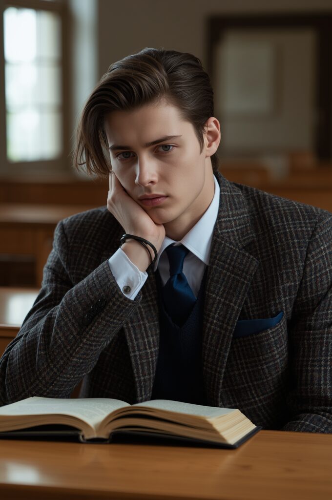 Ivy League Side Part

