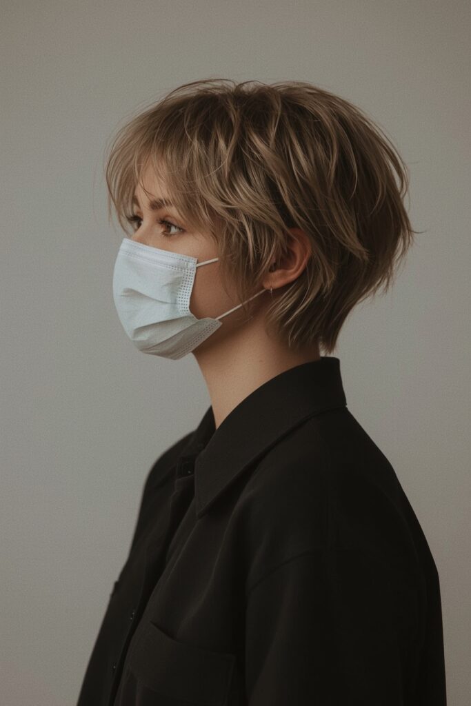  Tousled Layered Pixie with Wisps
