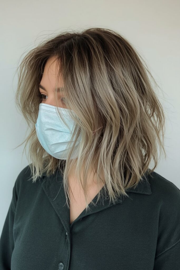 Face-Framing Bob with Ashy Cool Blonde Melt
