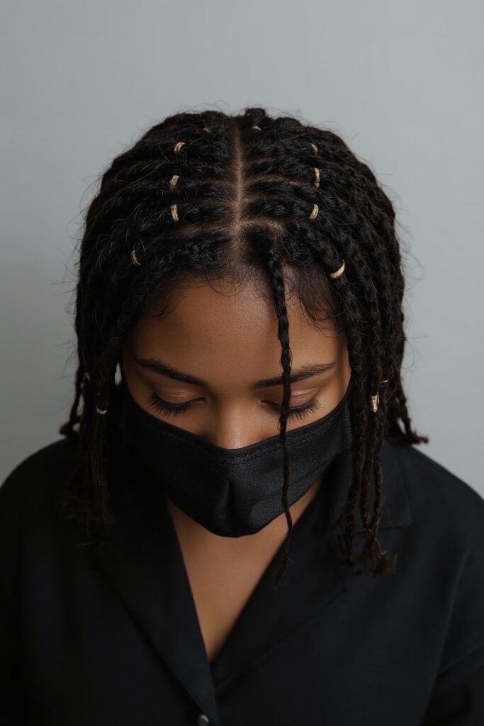 Cornrows and Flat Twists Combo